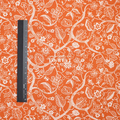 Quilting Liberty - Liberty Tree of Life Orange 2 fabric - FO:REST Fabric 布恩堂Liberty fabrictana lawnjapanese fabricykk zipper