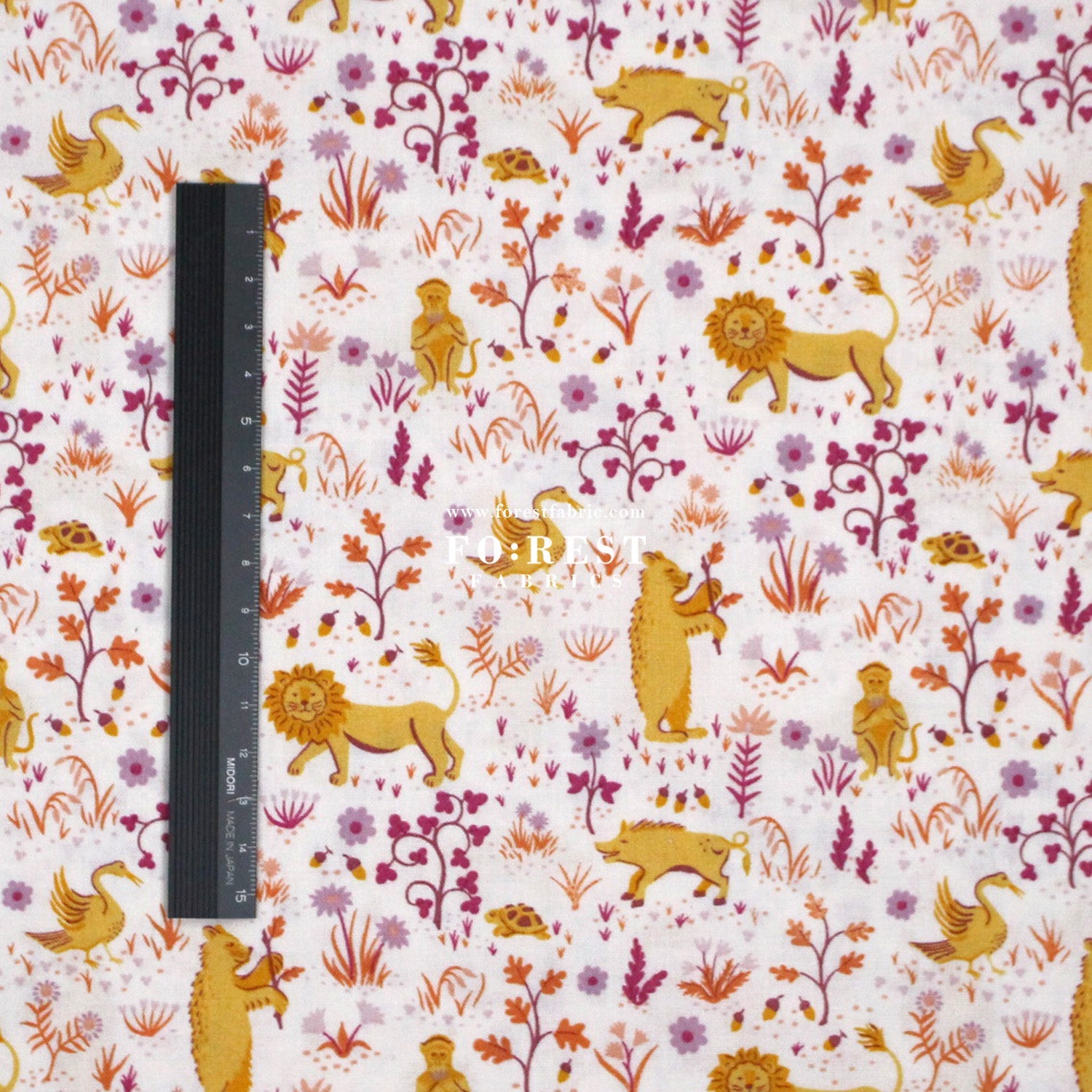Quilting Liberty - Liberty Tree of Life Orange 2 fabric - FO:REST Fabric 布恩堂Liberty fabrictana lawnjapanese fabricykk zipper