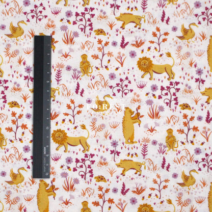 Quilting Liberty - Liberty Tree of Life Orange 2 fabric - FO:REST Fabric 布恩堂Liberty fabrictana lawnjapanese fabricykk zipper