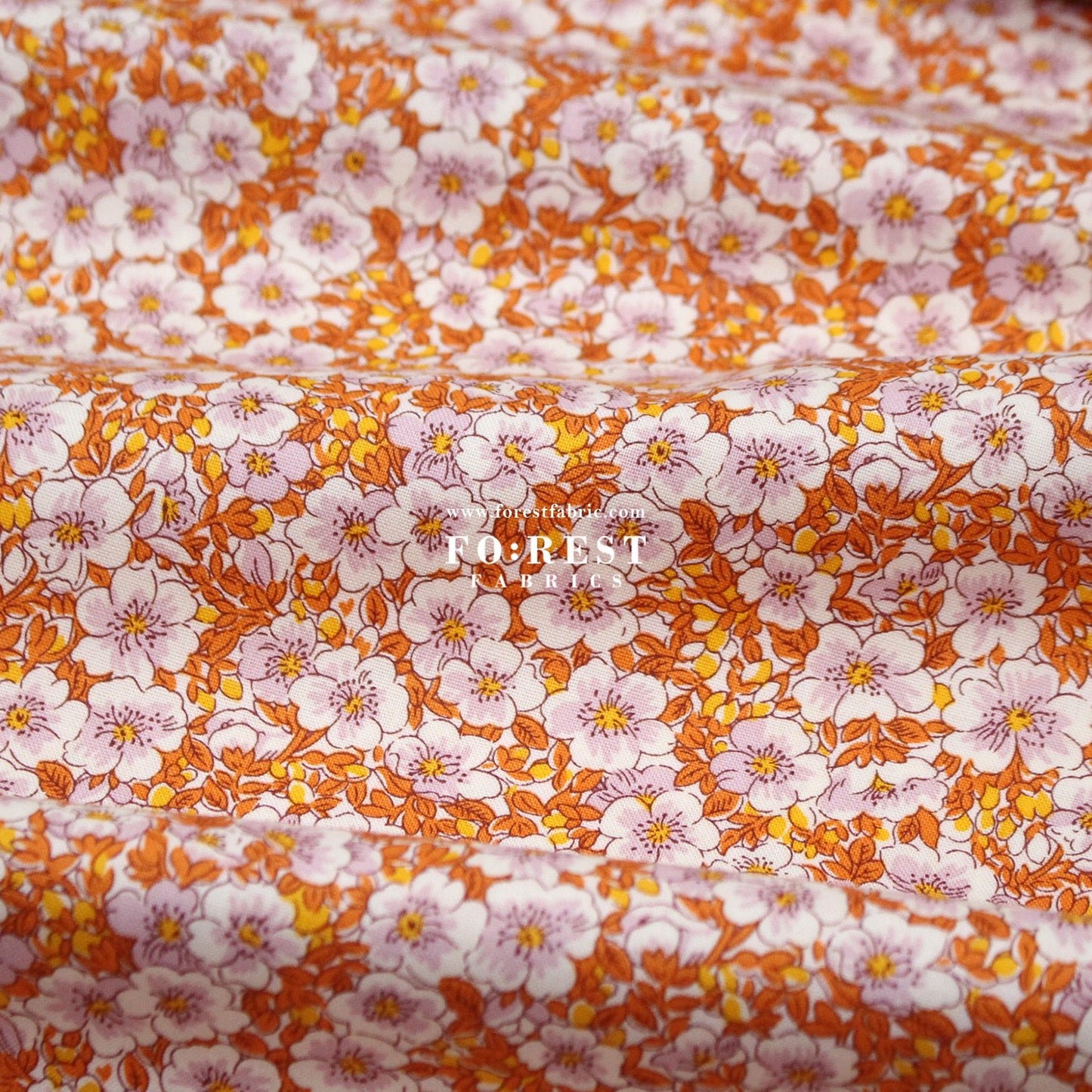 Quilting Liberty - Liberty Tree of Life Orange 2 fabric - FO:REST Fabric 布恩堂Liberty fabrictana lawnjapanese fabricykk zipper