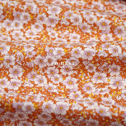 Quilting Liberty - Liberty Tree of Life Orange 2 fabric - FO:REST Fabric 布恩堂Liberty fabrictana lawnjapanese fabricykk zipper