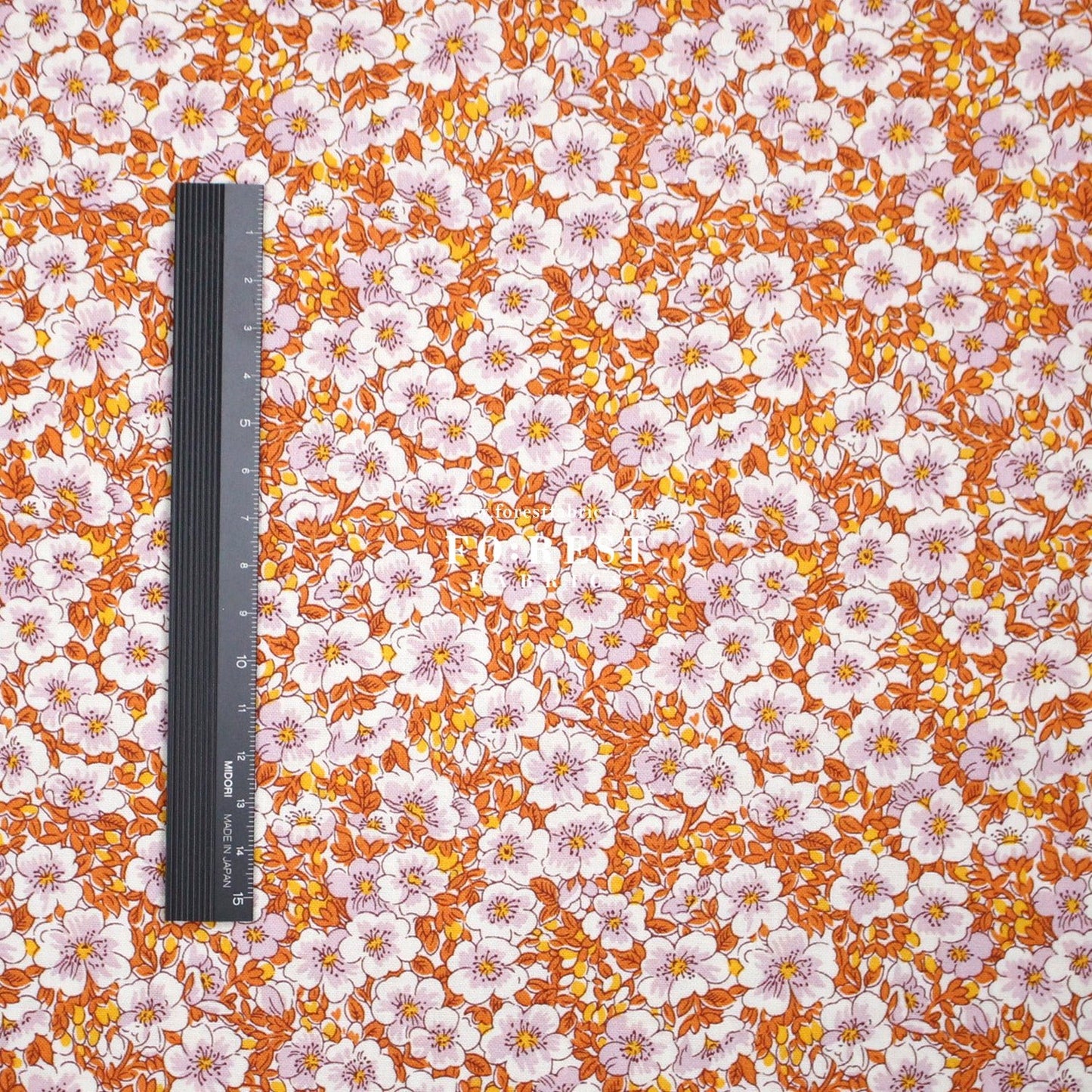 Quilting Liberty - Liberty Tree of Life Orange 2 fabric - FO:REST Fabric 布恩堂Liberty fabrictana lawnjapanese fabricykk zipper