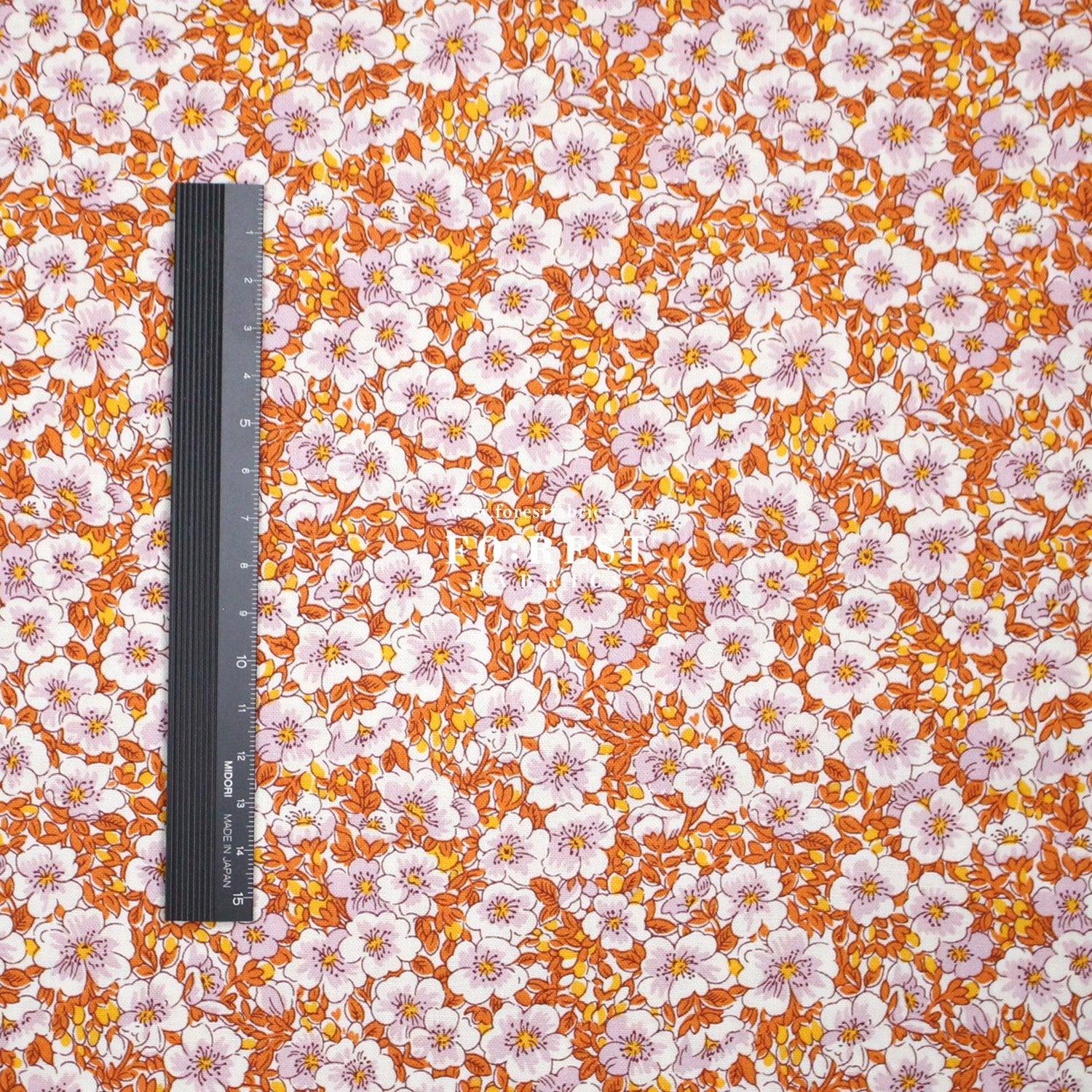 Quilting Liberty - Liberty Tree of Life Orange 2 fabric - FO:REST Fabric 布恩堂Liberty fabrictana lawnjapanese fabricykk zipper