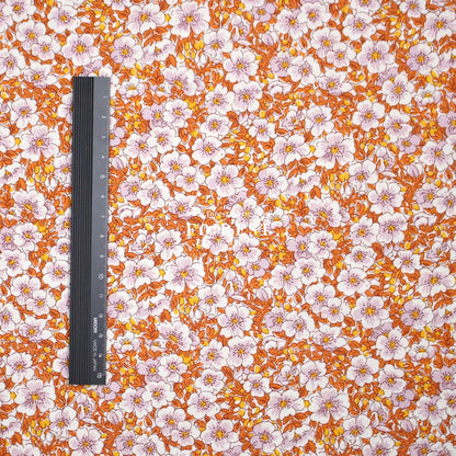 Quilting Liberty - Liberty Tree of Life Orange 2 fabric - FO:REST Fabric 布恩堂Liberty fabrictana lawnjapanese fabricykk zipper