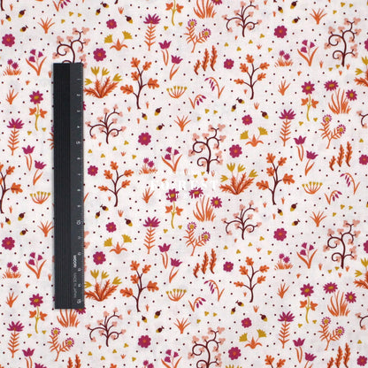 Quilting Liberty - Liberty Tree of Life Orange 2 fabric - FO:REST Fabric 布恩堂Liberty fabrictana lawnjapanese fabricykk zipper