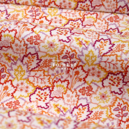 Quilting Liberty - Liberty Tree of Life Orange 2 fabric - FO:REST Fabric 布恩堂Liberty fabrictana lawnjapanese fabricykk zipper