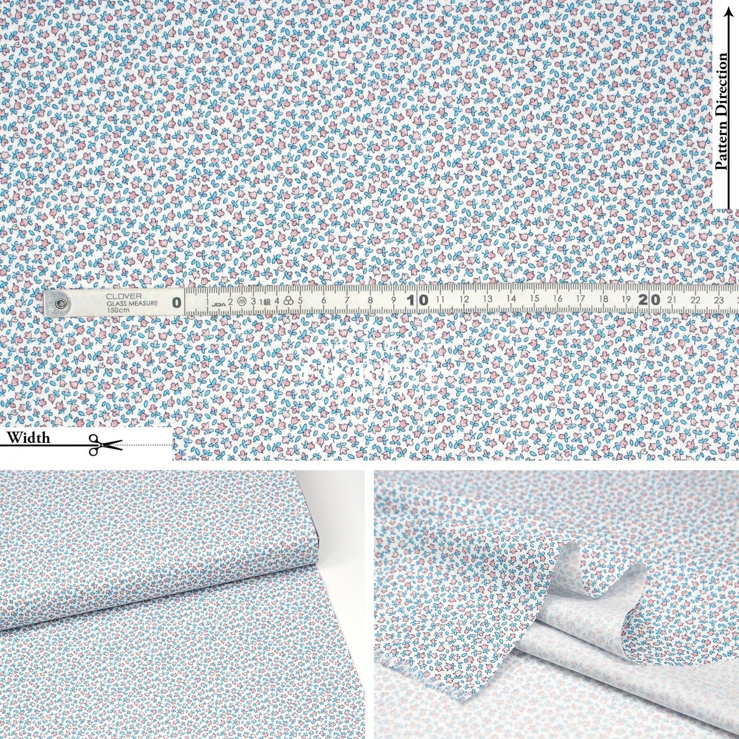 Quilting Liberty - Little Buds fabric D - FO:REST Fabric 布恩堂Liberty fabrictana lawnjapanese fabricykk zipper