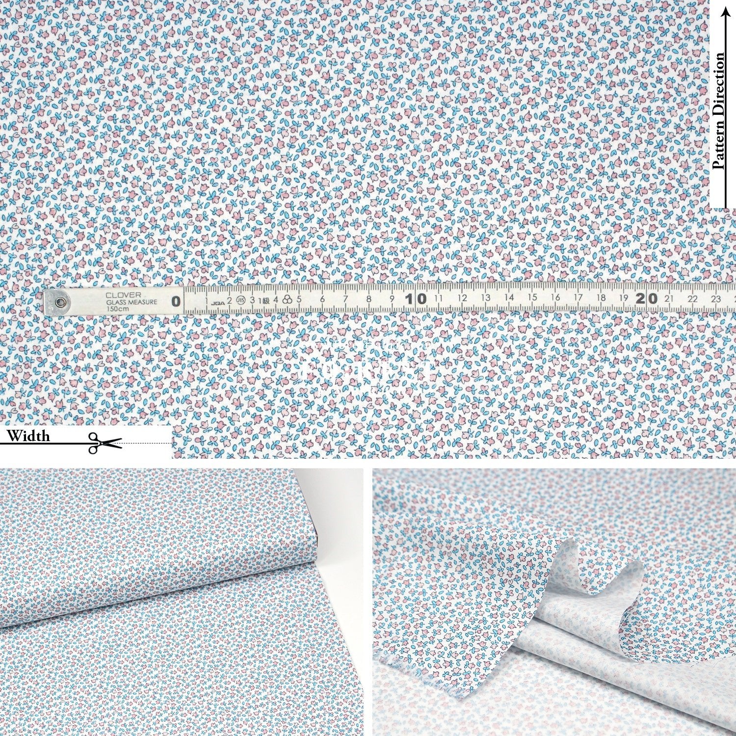 Quilting Liberty - Little Buds fabric D - FO:REST Fabric 布恩堂Liberty fabrictana lawnjapanese fabricykk zipper
