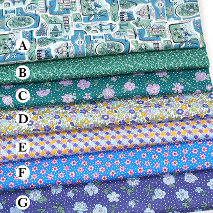 Quilting Liberty - London Bouquet 1 fabric - FO:REST Fabric 布恩堂Liberty fabrictana lawnjapanese fabricykk zipper