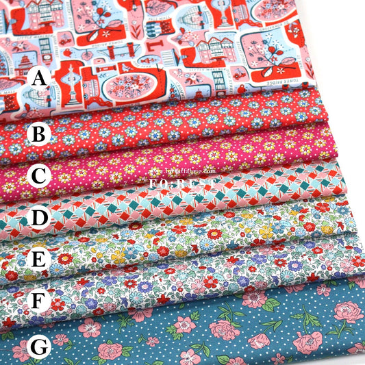 Quilting Liberty - London Bouquet 2 fabric - FO:REST Fabric 布恩堂Liberty fabrictana lawnjapanese fabricykk zipper