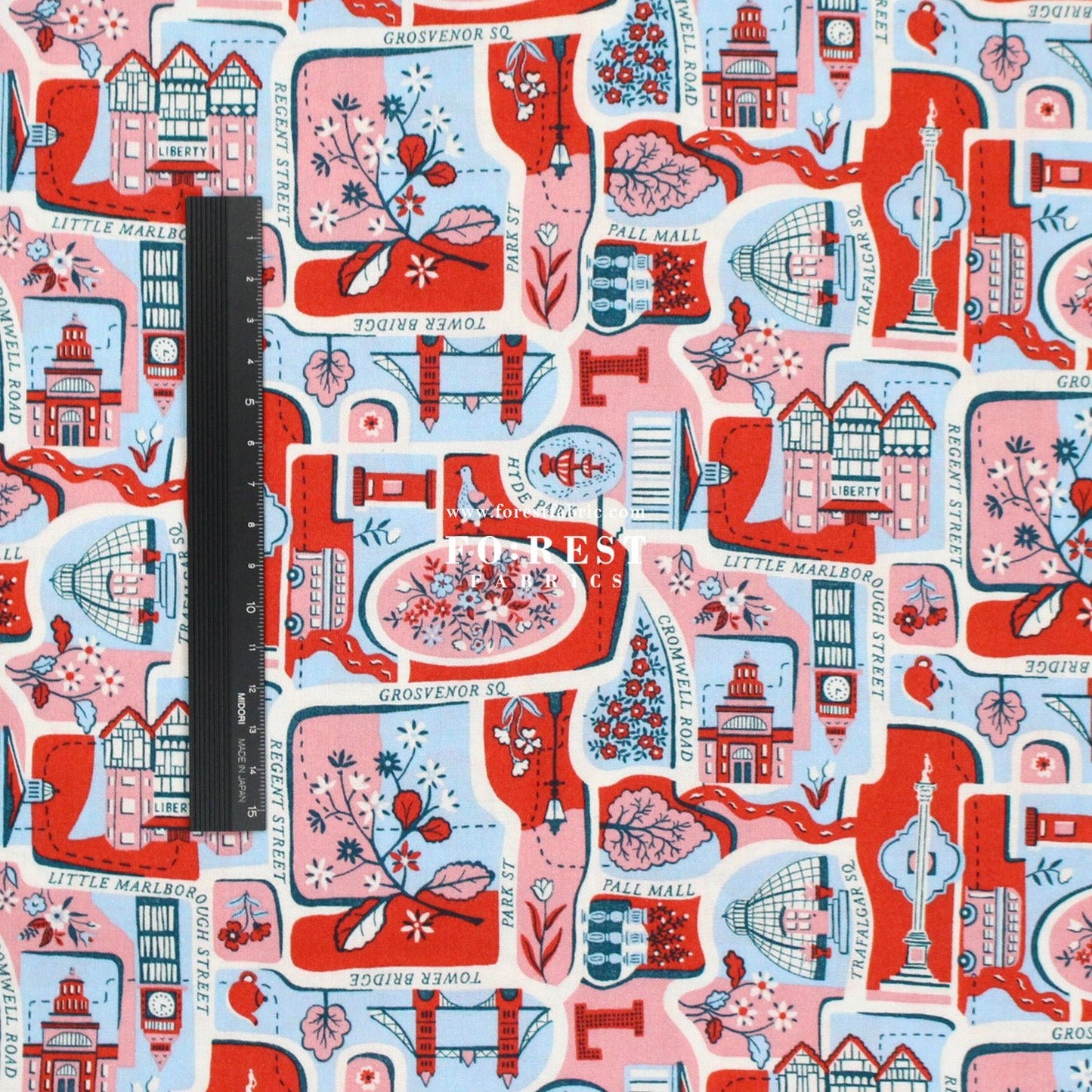 Quilting Liberty - London Bouquet 2 fabric - FO:REST Fabric 布恩堂Liberty fabrictana lawnjapanese fabricykk zipper