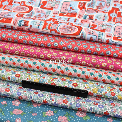 Quilting Liberty London Bouquet fabric SET - FO:REST Fabric 布恩堂Liberty fabrictana lawnjapanese fabricykk zipper
