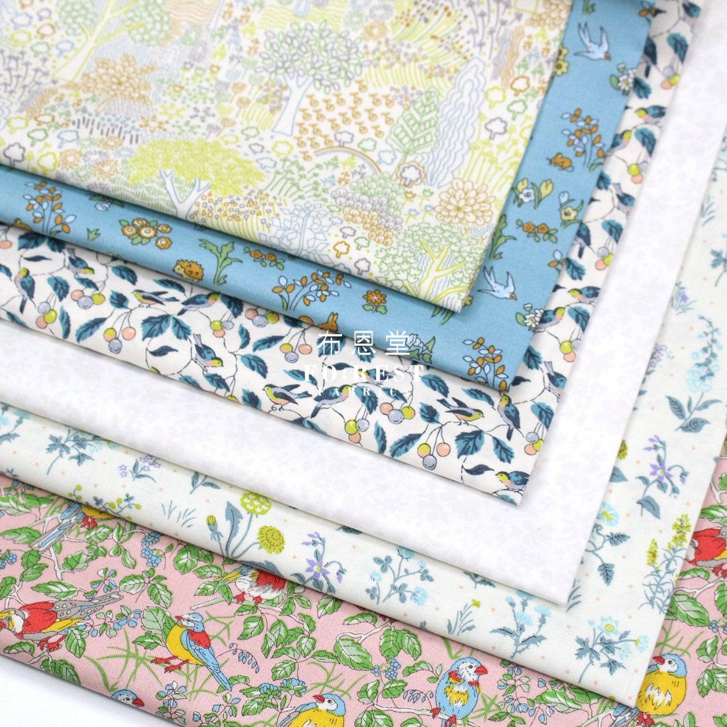 Quilting Liberty - maddsie Blossom C - FO:REST Fabric 布恩堂Liberty fabrictana lawnjapanese fabricykk zipper