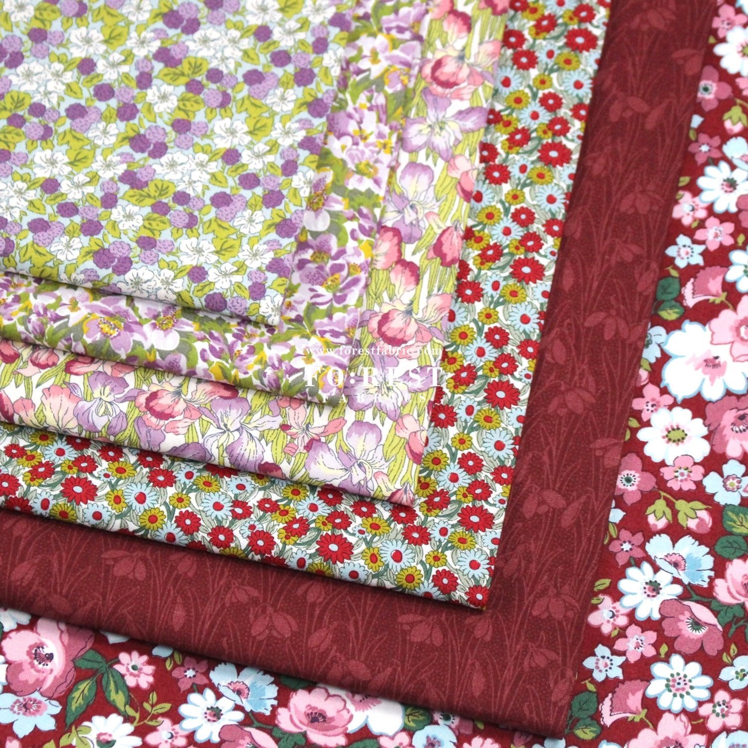 Quilting Liberty - Marguerite Meadow C - FO:REST Fabric 布恩堂Liberty fabrictana lawnjapanese fabricykk zipper