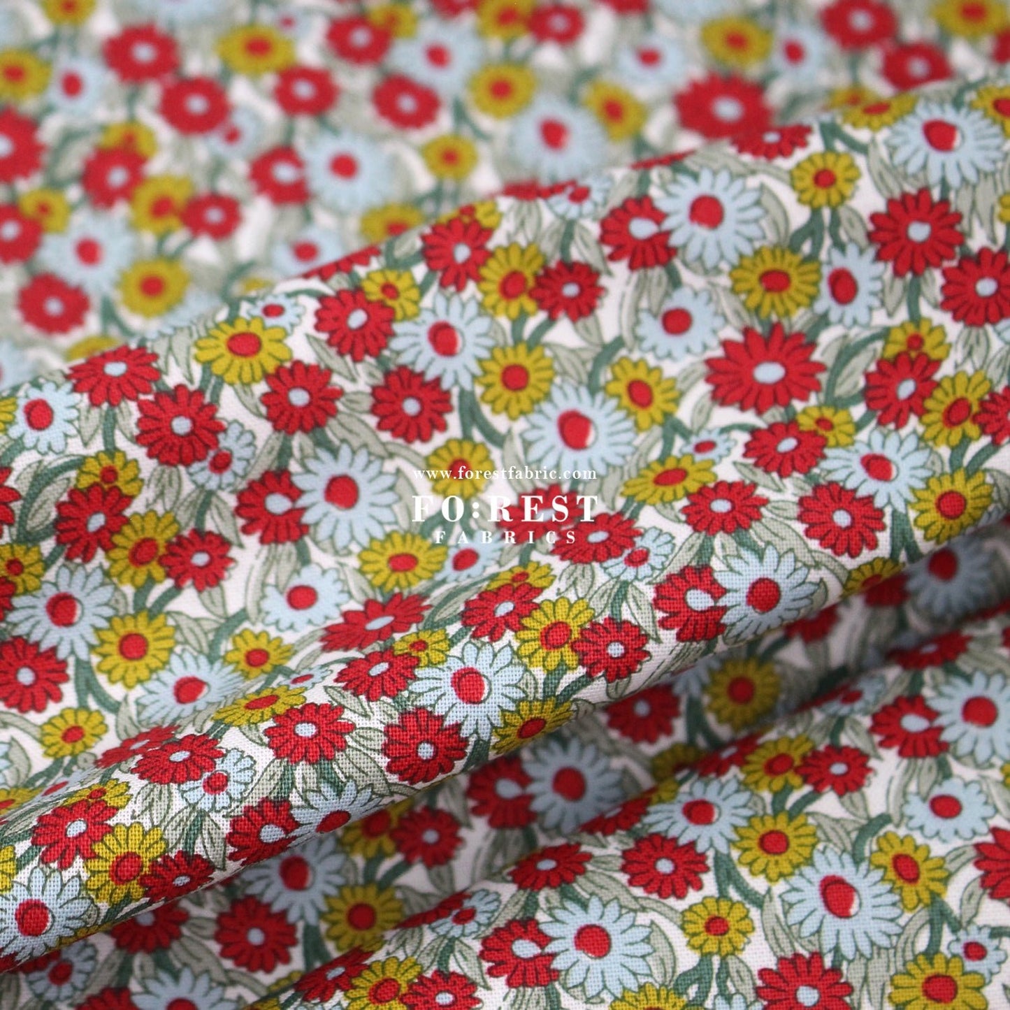 Quilting Liberty - Marguerite Meadow C - FO:REST Fabric 布恩堂Liberty fabrictana lawnjapanese fabricykk zipper