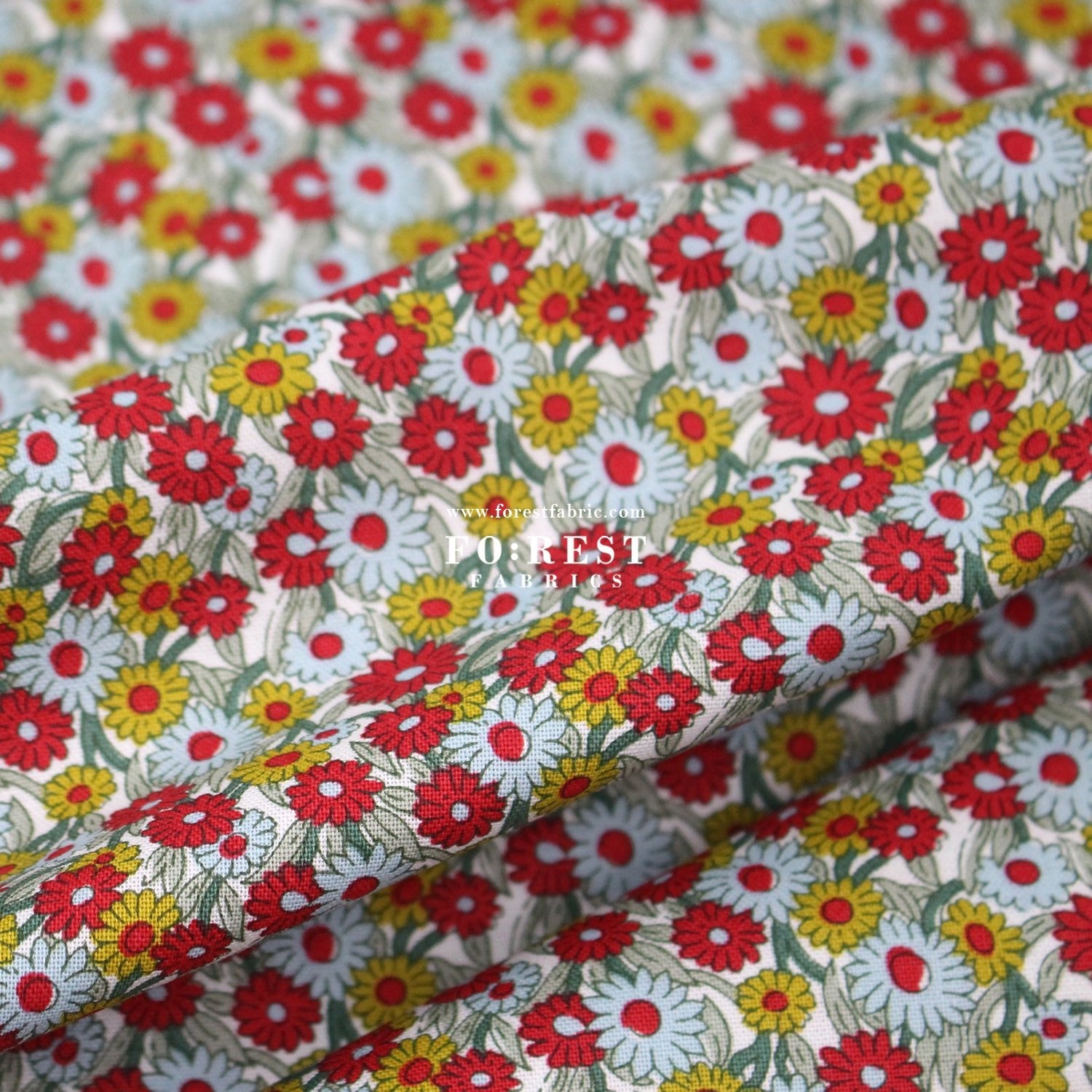 Quilting Liberty - Marguerite Meadow C - FO:REST Fabric 布恩堂Liberty fabrictana lawnjapanese fabricykk zipper