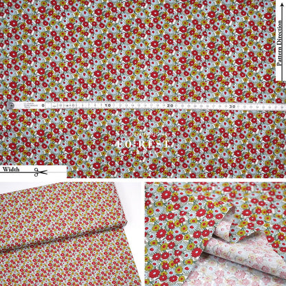 Quilting Liberty - Marguerite Meadow C - FO:REST Fabric 布恩堂Liberty fabrictana lawnjapanese fabricykk zipper
