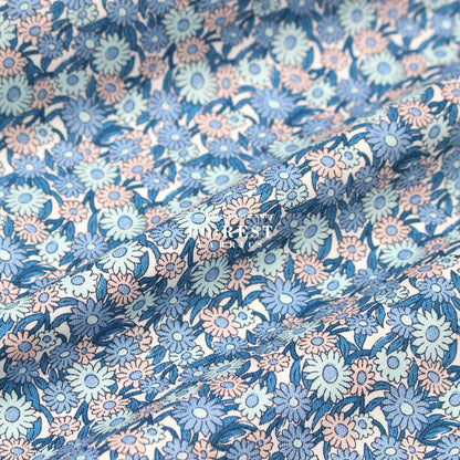 Quilting Liberty - Marguerite Meadow fabric D - FO:REST Fabric 布恩堂Liberty fabrictana lawnjapanese fabricykk zipper