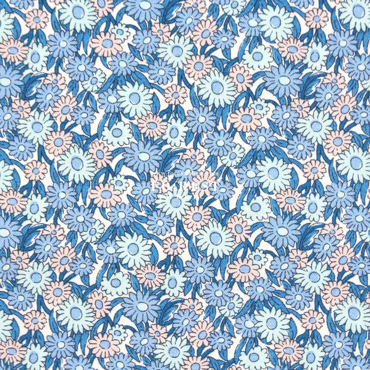 Quilting Liberty - Marguerite Meadow fabric D - FO:REST Fabric 布恩堂Liberty fabrictana lawnjapanese fabricykk zipper