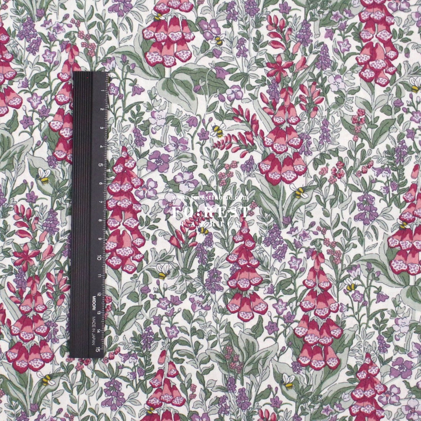 Quilting Liberty - Mull Foxgloves A - FO:REST Fabric 布恩堂Liberty fabrictana lawnjapanese fabricykk zipper