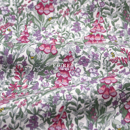 Quilting Liberty - Mull Foxgloves A - FO:REST Fabric 布恩堂Liberty fabrictana lawnjapanese fabricykk zipper