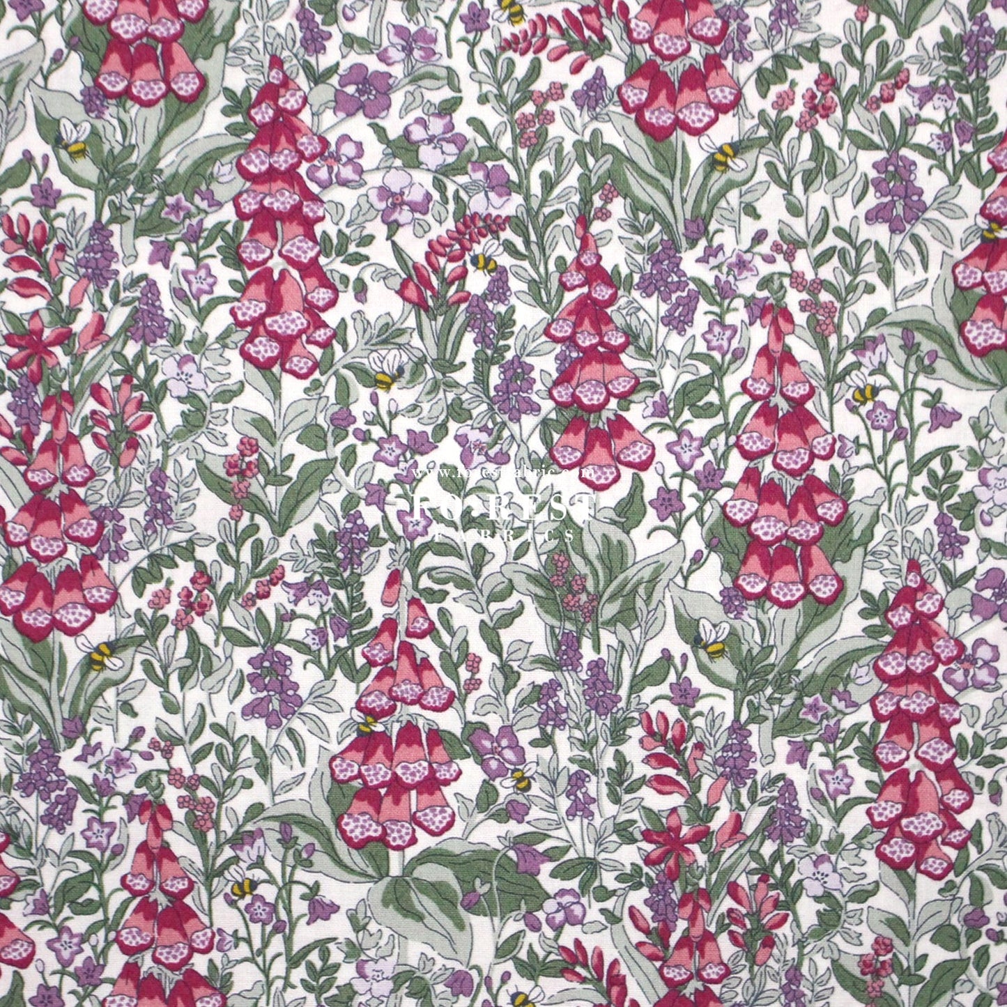Quilting Liberty - Mull Foxgloves A - FO:REST Fabric 布恩堂Liberty fabrictana lawnjapanese fabricykk zipper