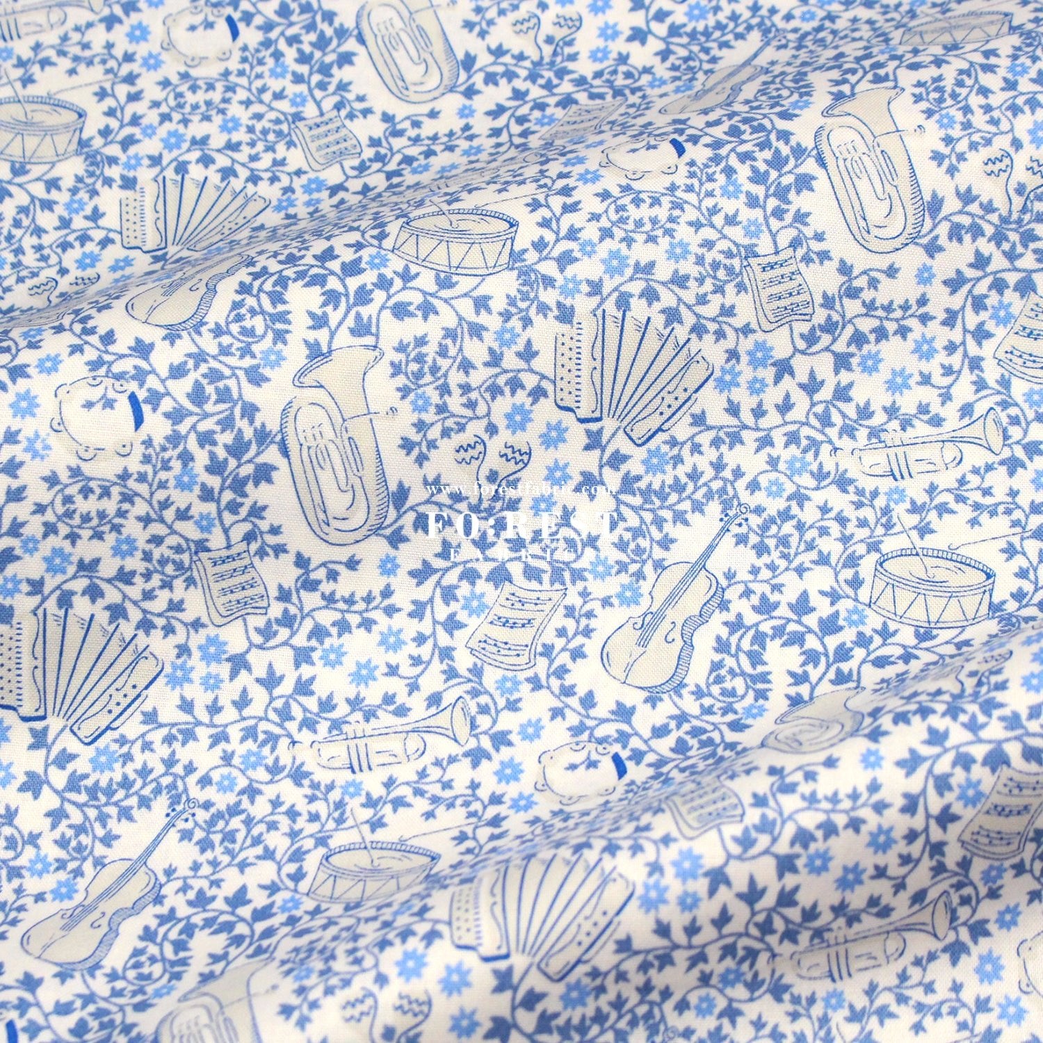 Quilting Liberty - Musical Meadow fabric A - FO:REST Fabric 布恩堂Liberty fabrictana lawnjapanese fabricykk zipper
