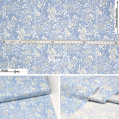 Quilting Liberty - Musical Meadow fabric A - FO:REST Fabric 布恩堂Liberty fabrictana lawnjapanese fabricykk zipper