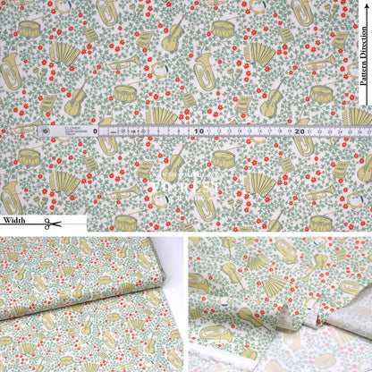 Quilting Liberty - Musical Meadow fabric B - FO:REST Fabric 布恩堂Liberty fabrictana lawnjapanese fabricykk zipper