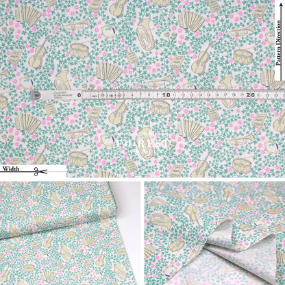 Quilting Liberty - Musical Meadow fabric C - FO:REST Fabric 布恩堂Liberty fabrictana lawnjapanese fabricykk zipper