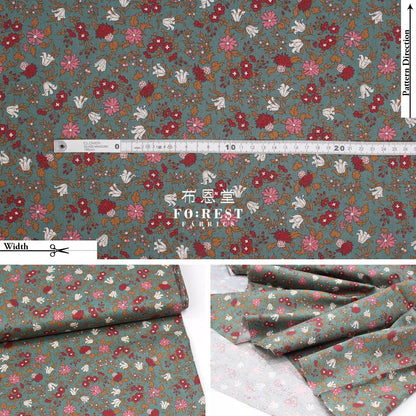 Quilting Liberty - Natures garden C - FO:REST Fabric 布恩堂Liberty fabrictana lawnjapanese fabricykk zipper