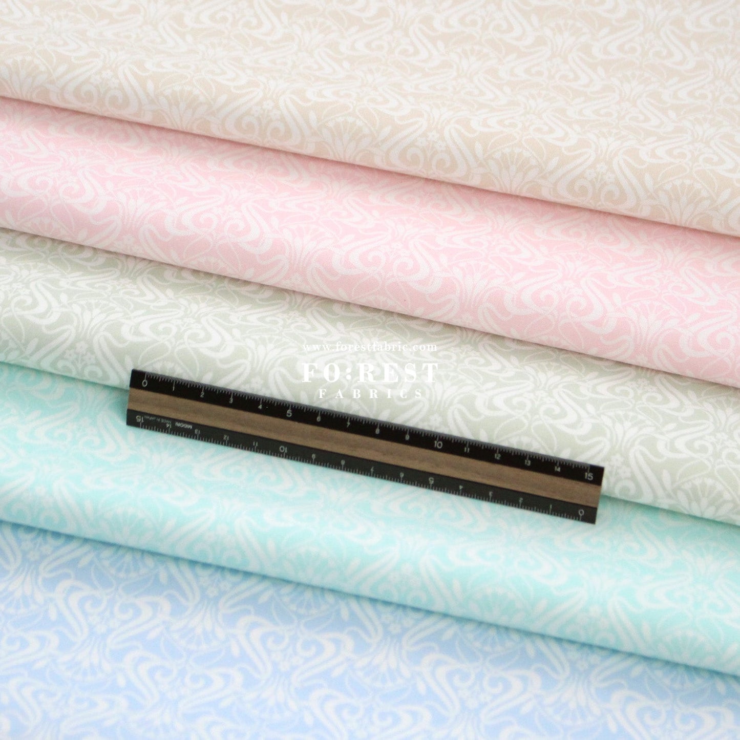 Quilting Liberty - Nouveau Shadow 1 fabric - FO:REST Fabric 布恩堂Liberty fabrictana lawnjapanese fabricykk zipper