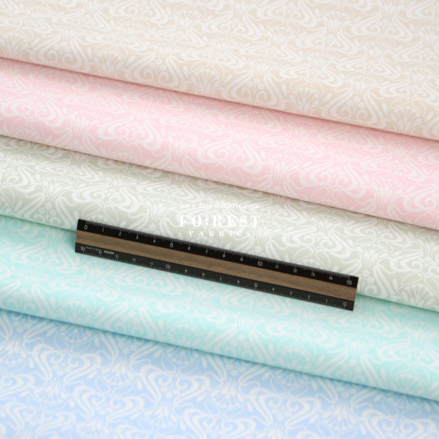 Quilting Liberty - Nouveau Shadow 1 fabric - FO:REST Fabric 布恩堂Liberty fabrictana lawnjapanese fabricykk zipper