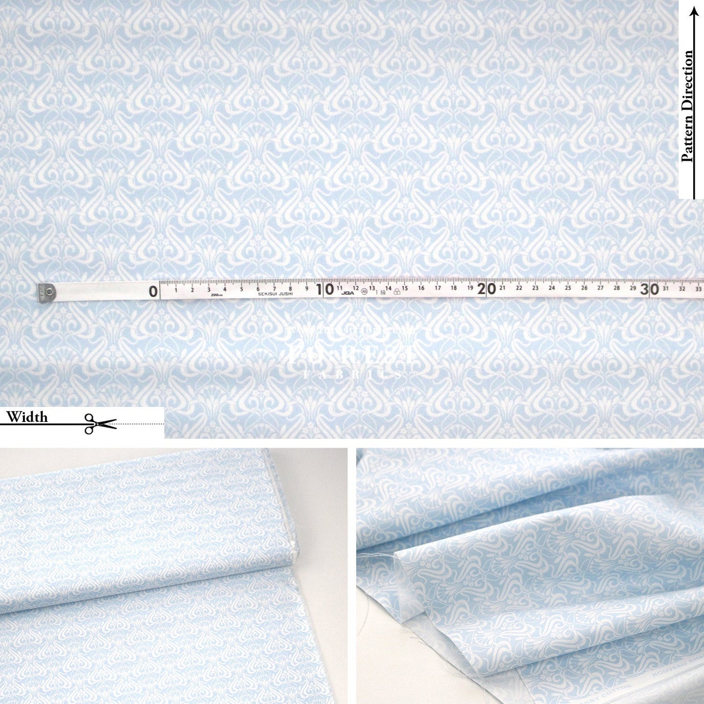 Quilting Liberty - Nouveau Shadow 1 fabric - FO:REST Fabric 布恩堂Liberty fabrictana lawnjapanese fabricykk zipper