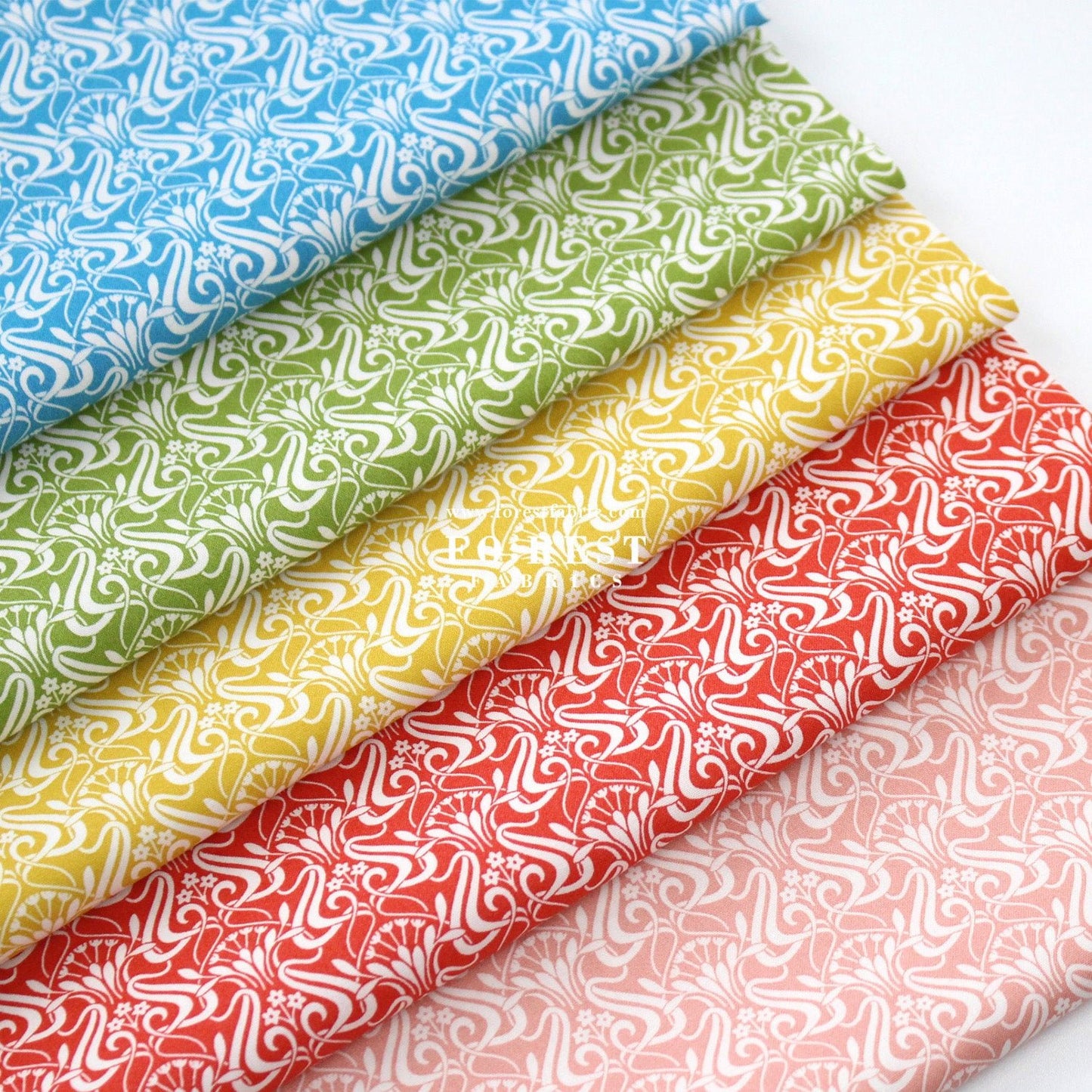 Quilting Liberty - Nouveau Shadow 2 fabric - FO:REST Fabric 布恩堂Liberty fabrictana lawnjapanese fabricykk zipper