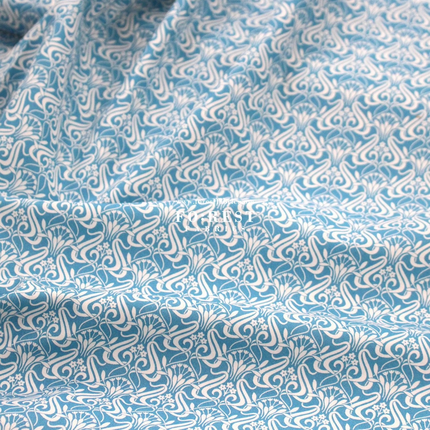 Quilting Liberty - Nouveau Shadow 2 fabric - FO:REST Fabric 布恩堂Liberty fabrictana lawnjapanese fabricykk zipper