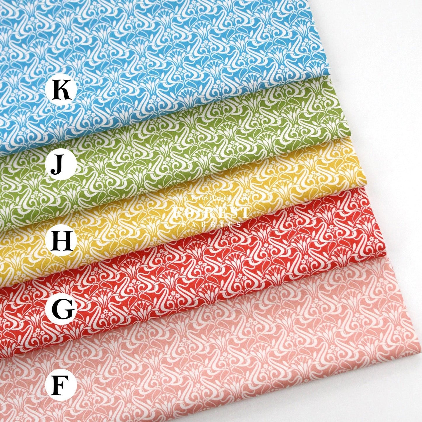 Quilting Liberty - Nouveau Shadow 2 fabric - FO:REST Fabric 布恩堂Liberty fabrictana lawnjapanese fabricykk zipper