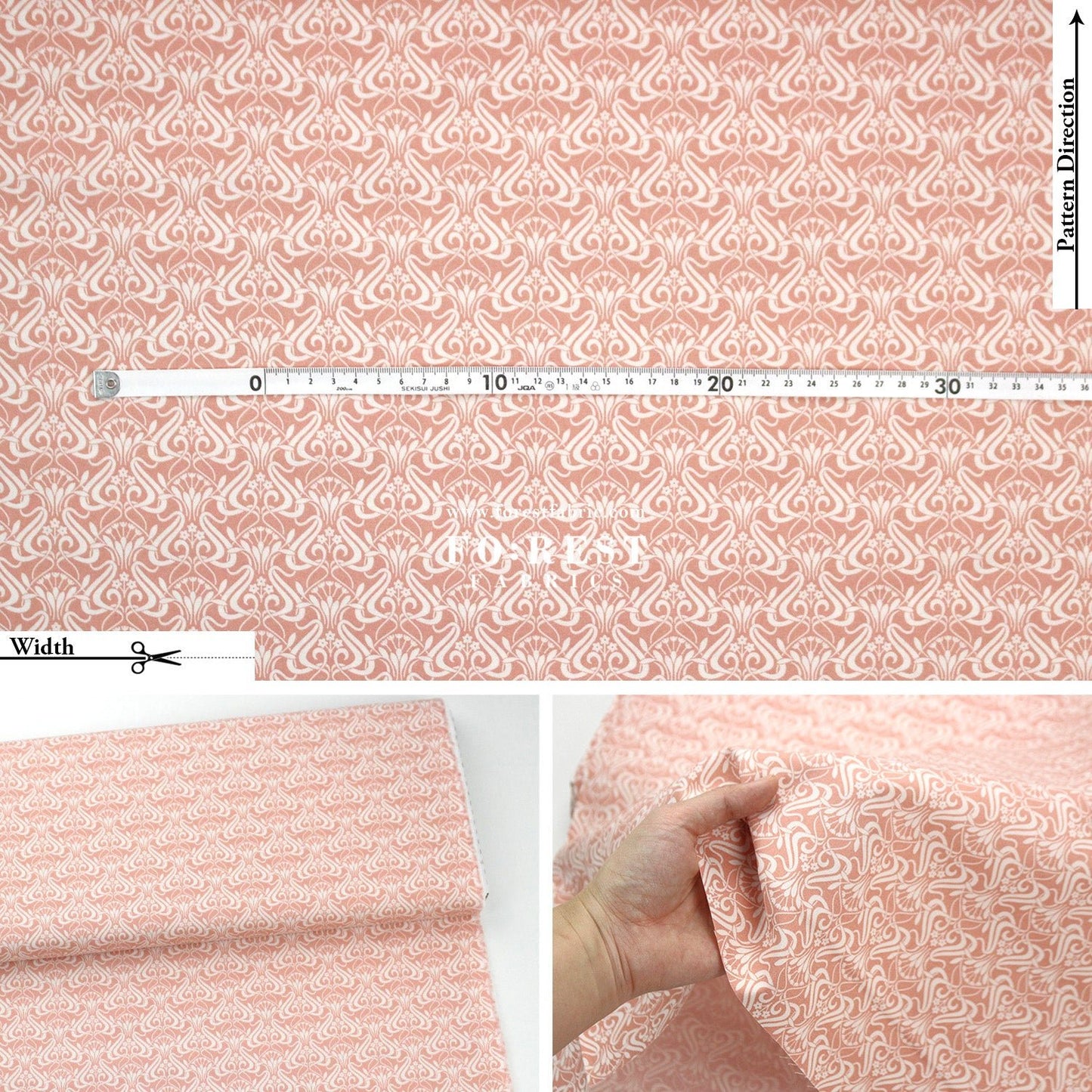 Quilting Liberty - Nouveau Shadow 2 fabric - FO:REST Fabric 布恩堂Liberty fabrictana lawnjapanese fabricykk zipper