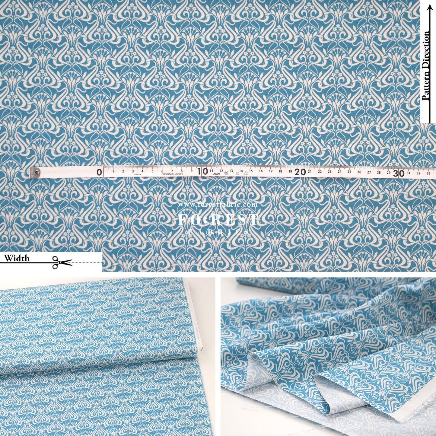 Quilting Liberty - Nouveau Shadow 2 fabric - FO:REST Fabric 布恩堂Liberty fabrictana lawnjapanese fabricykk zipper