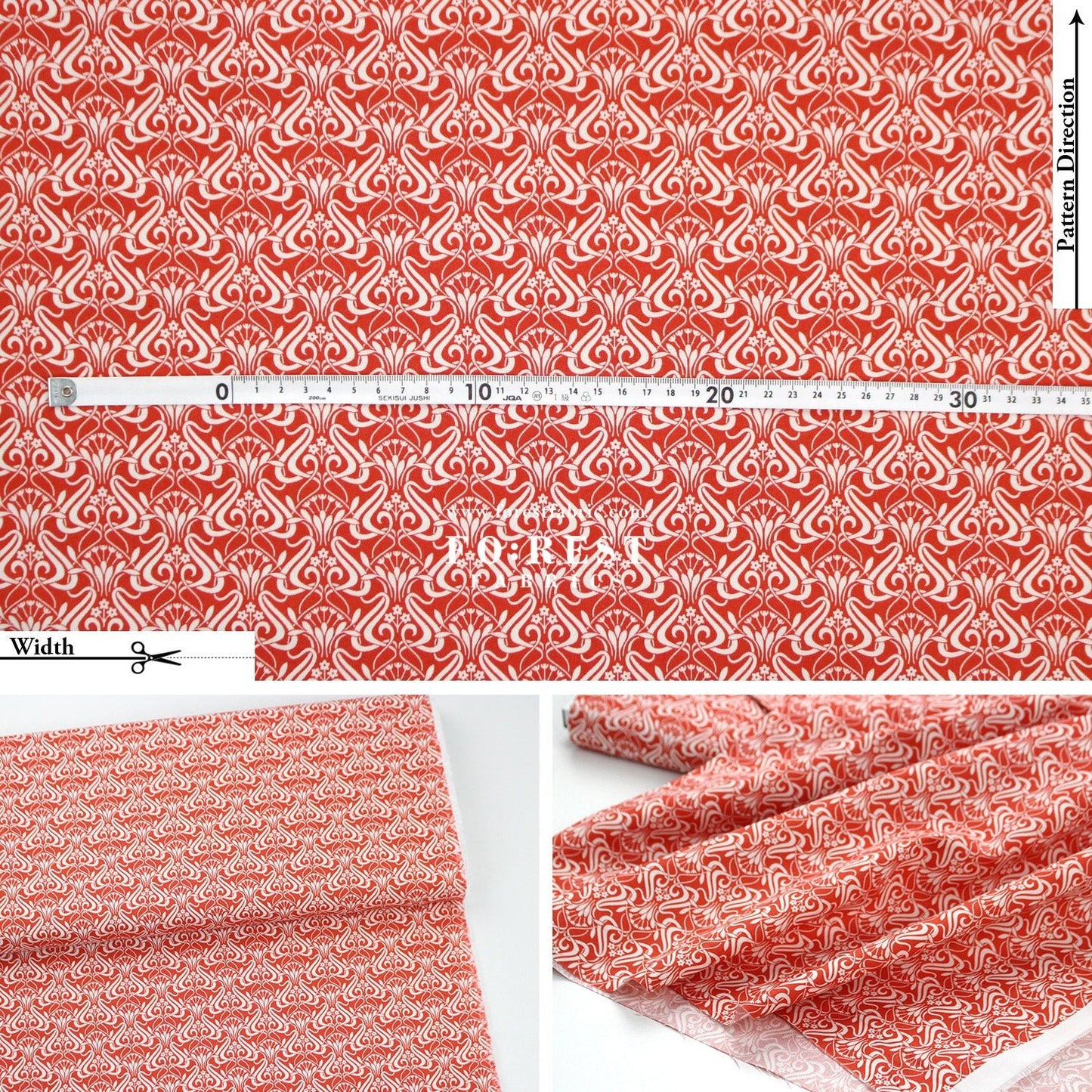 Quilting Liberty - Nouveau Shadow 2 fabric - FO:REST Fabric 布恩堂Liberty fabrictana lawnjapanese fabricykk zipper