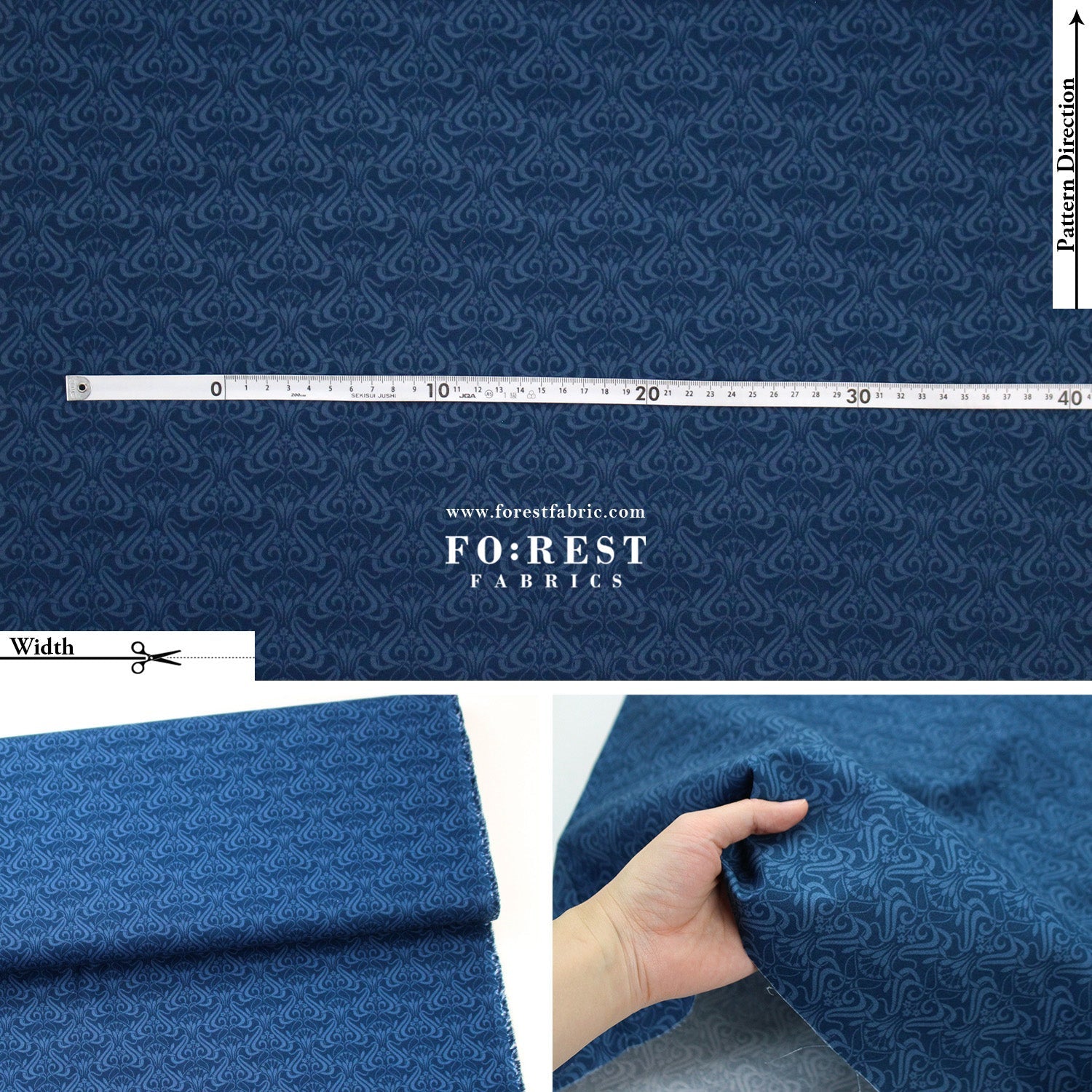 Quilting Liberty - Nouveau Shadow 3 fabric - FO:REST Fabric 布恩堂Liberty fabrictana lawnjapanese fabricykk zipper