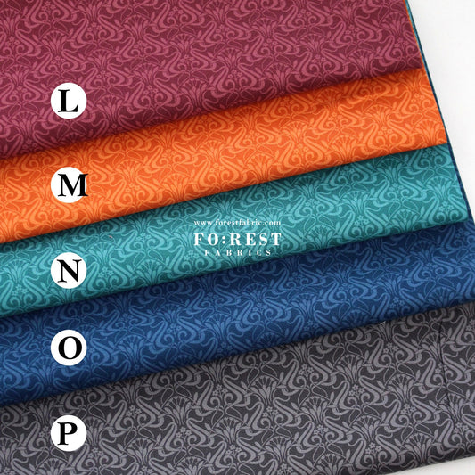 Quilting Liberty - Nouveau Shadow 3 fabric - FO:REST Fabric 布恩堂Liberty fabrictana lawnjapanese fabricykk zipper
