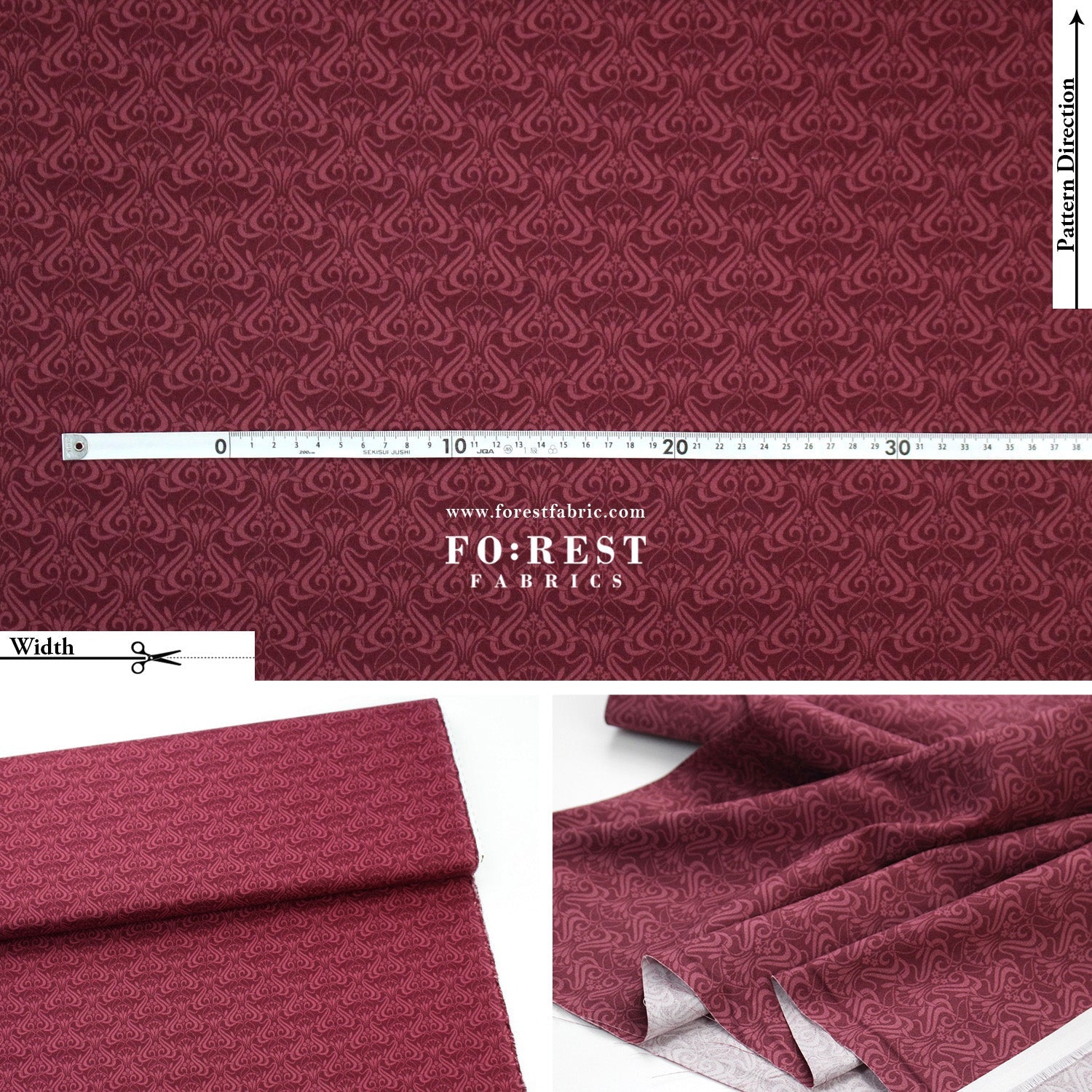 Quilting Liberty - Nouveau Shadow 3 fabric - FO:REST Fabric 布恩堂Liberty fabrictana lawnjapanese fabricykk zipper