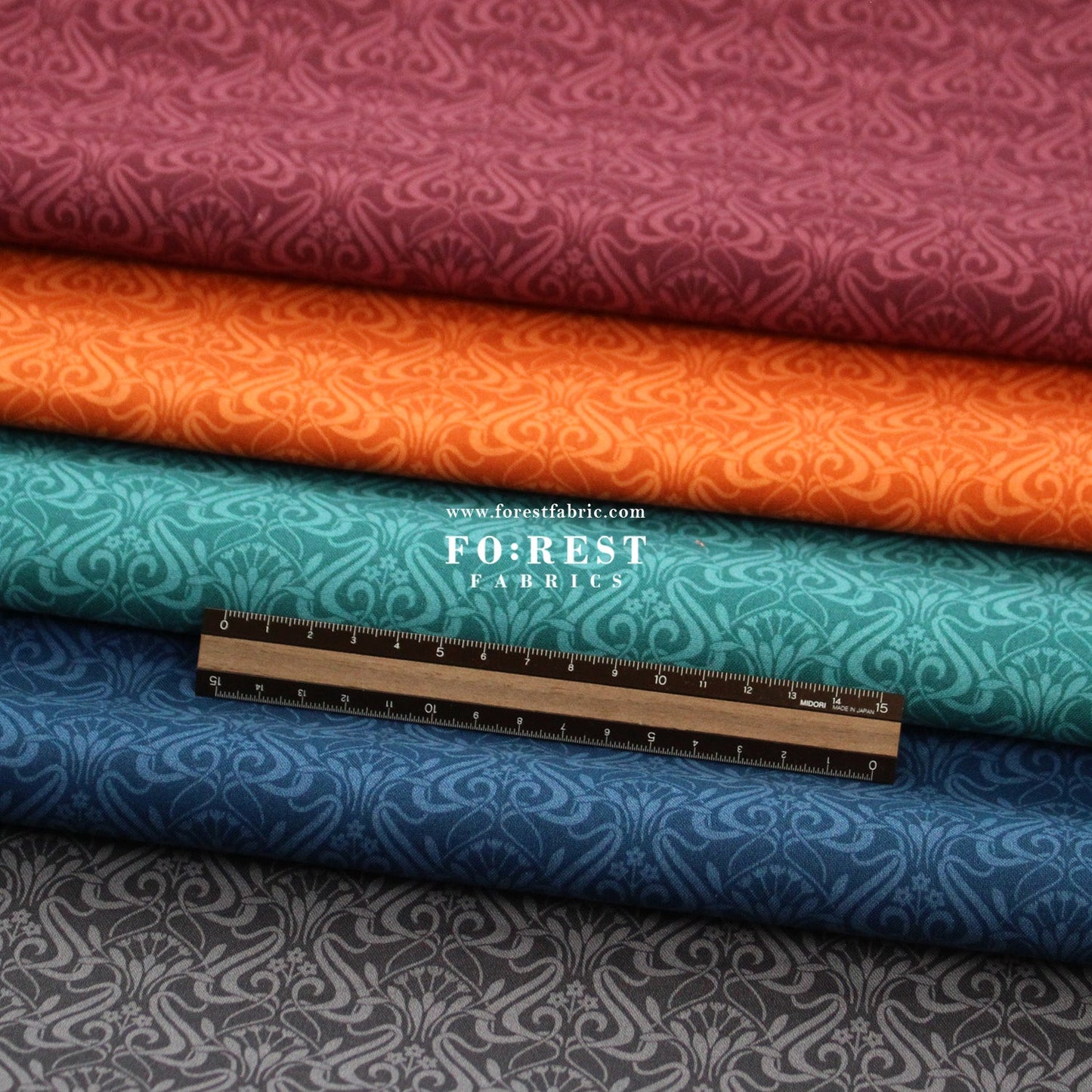 Quilting Liberty - Nouveau Shadow 3 fabric - FO:REST Fabric 布恩堂Liberty fabrictana lawnjapanese fabricykk zipper