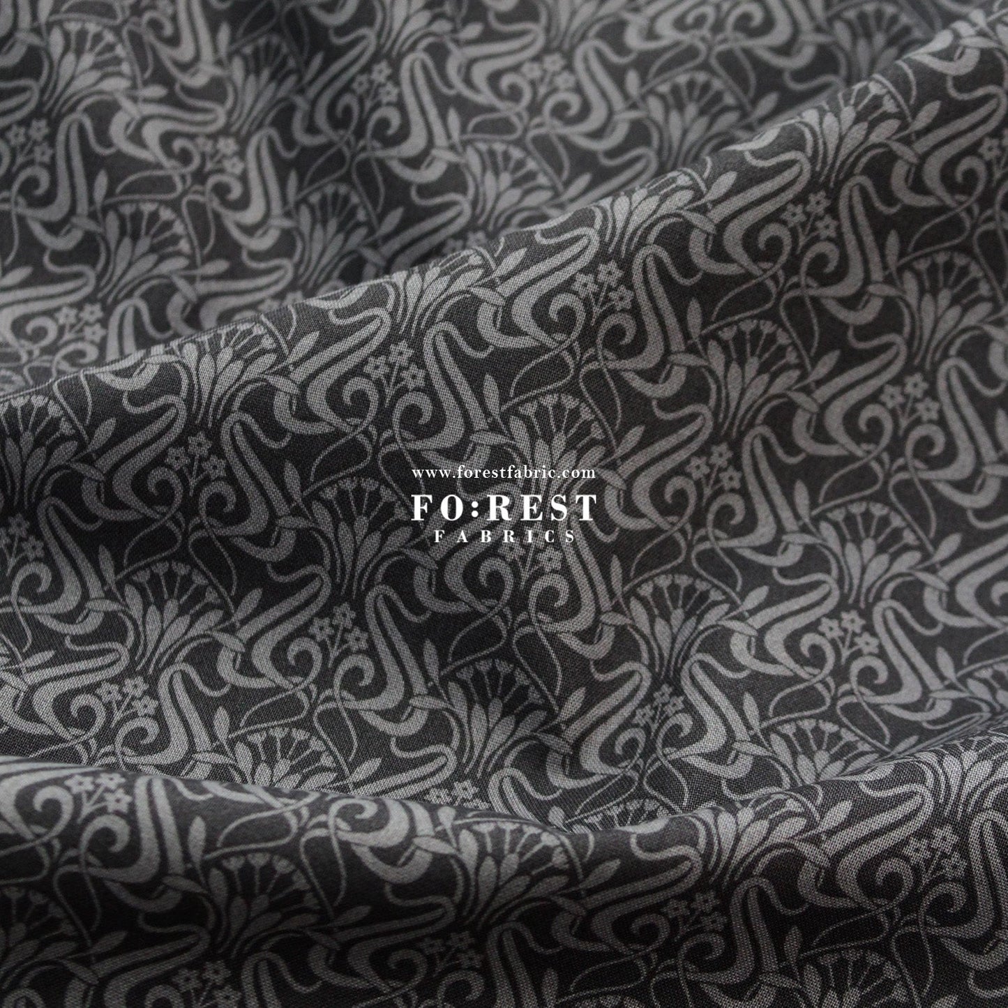 Quilting Liberty - Nouveau Shadow 3 fabric - FO:REST Fabric 布恩堂Liberty fabrictana lawnjapanese fabricykk zipper