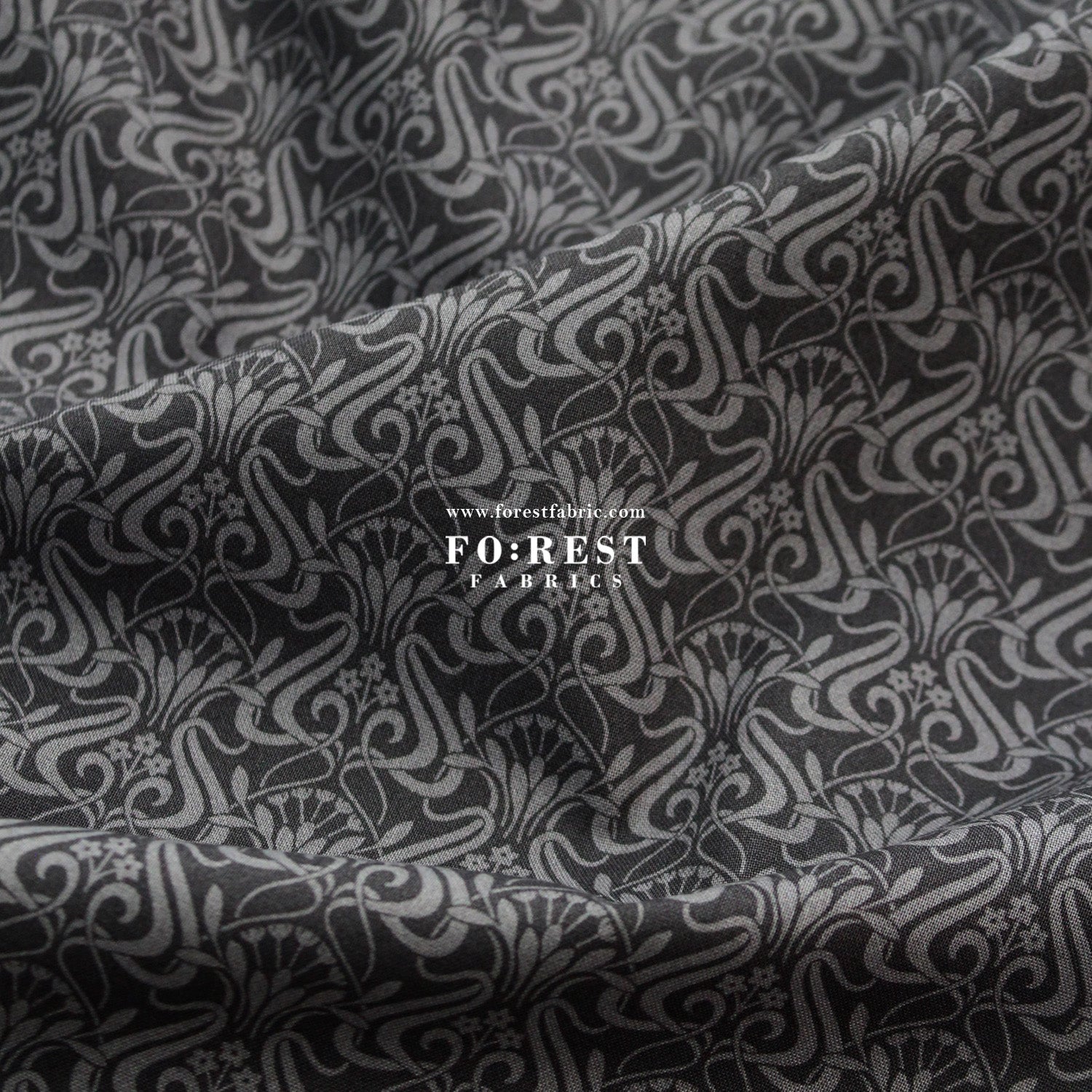 Quilting Liberty - Nouveau Shadow 3 fabric - FO:REST Fabric 布恩堂Liberty fabrictana lawnjapanese fabricykk zipper