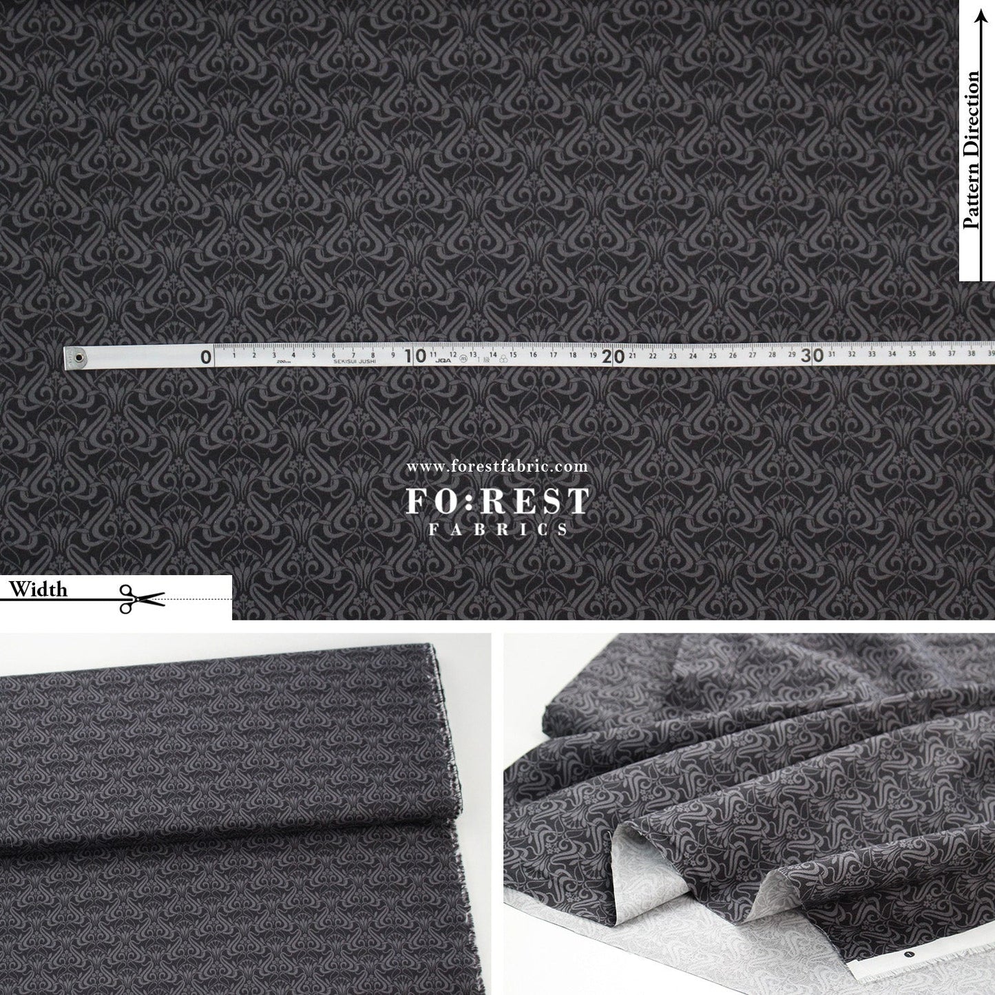 Quilting Liberty - Nouveau Shadow 3 fabric - FO:REST Fabric 布恩堂Liberty fabrictana lawnjapanese fabricykk zipper