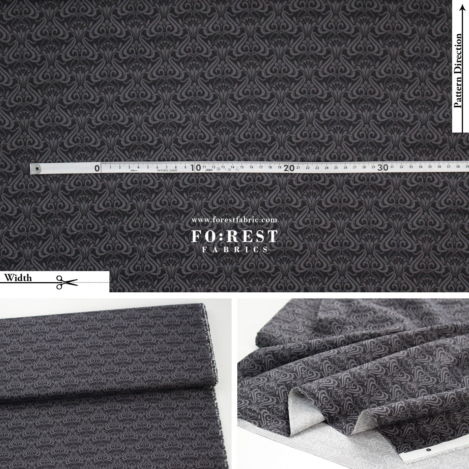 Quilting Liberty - Nouveau Shadow 3 fabric - FO:REST Fabric 布恩堂Liberty fabrictana lawnjapanese fabricykk zipper
