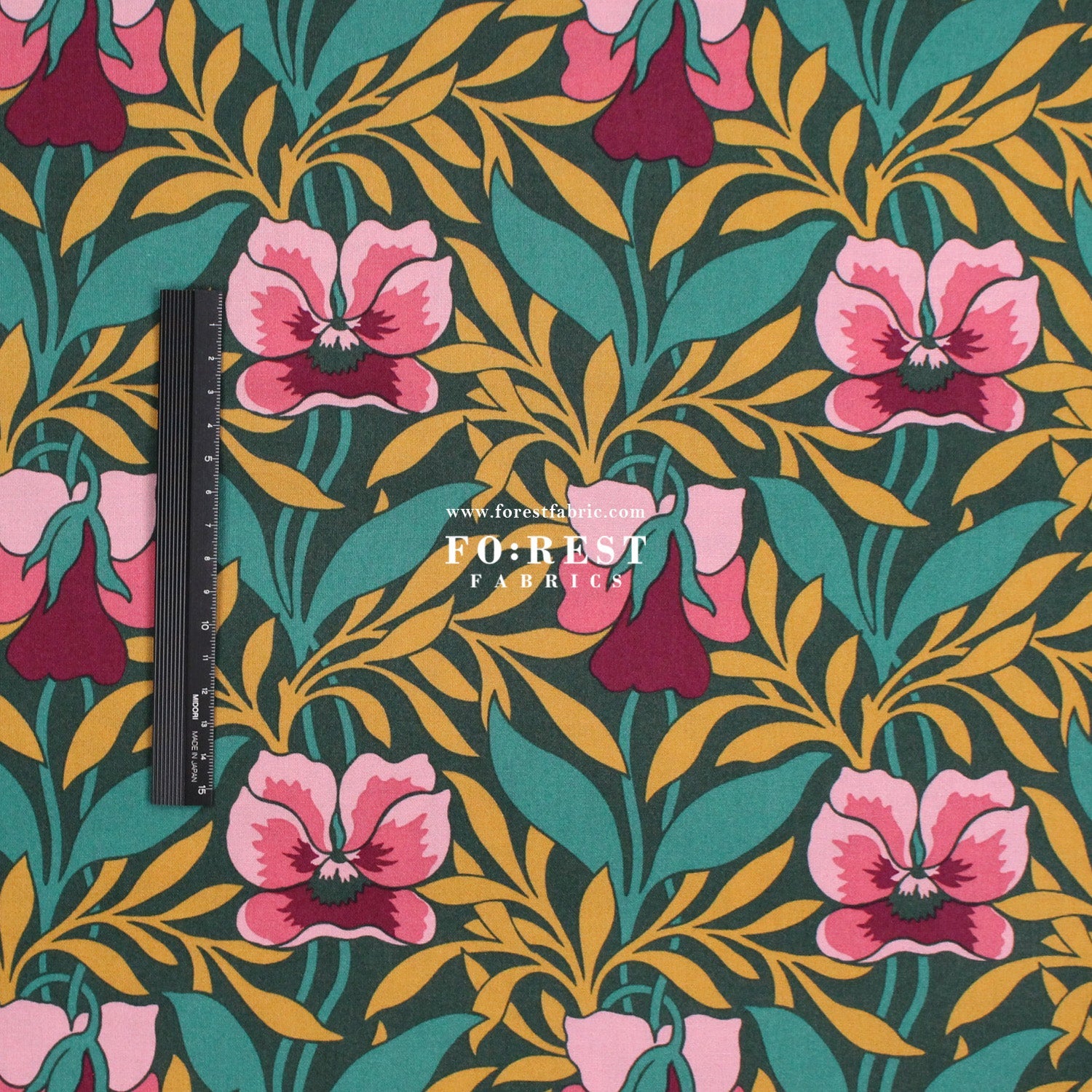 Quilting Liberty - Pansy Meadow 275cm Wide Width fabric - FO:REST Fabric 布恩堂Liberty fabrictana lawnjapanese fabricykk zipper
