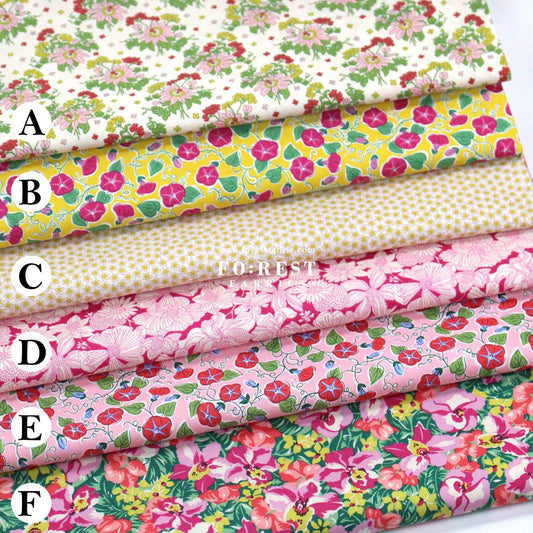 Quilting Liberty - Postcard from Paradise 1 fabric - FO:REST Fabric 布恩堂Liberty fabrictana lawnjapanese fabricykk zipper